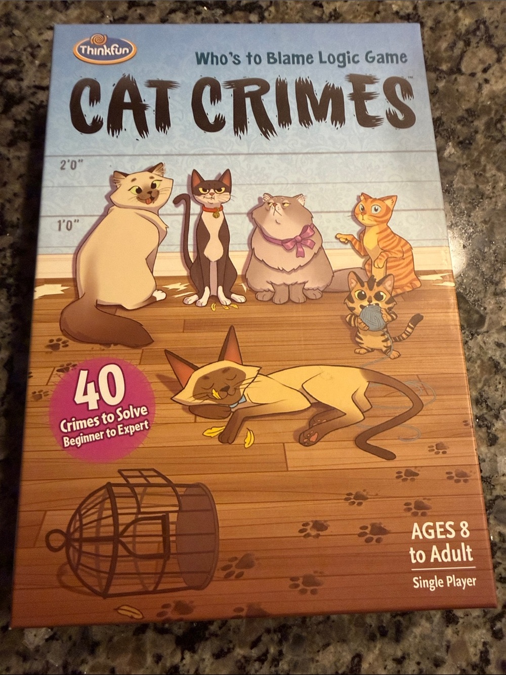 ThinkFun Cat Crimes Logic Game - Blue Box